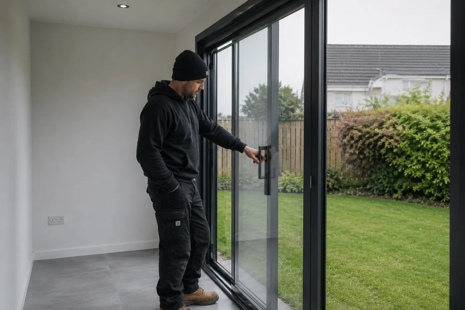 Modular home office installed by Oakline Garden & Modular Homes in Greystones