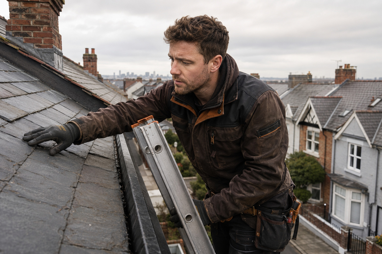 Natural slate roof replacement completed by Summit Roofing & Repairs in Malahide